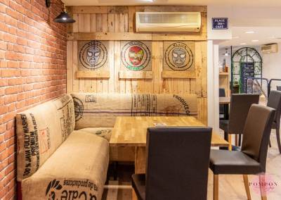 Rénovation et décoration du salon de thé Les saveurs d'Antan par Le Pompon sur la Déco décoratrice d'intérieur UFDI Cherbourg 50